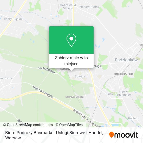 Mapa Biuro Podrozy Busmarket Uslugi Biurowe i Handel