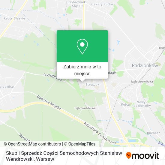 Mapa Skup i Sprzedaż Części Samochodowych Stanisław Wendrowski