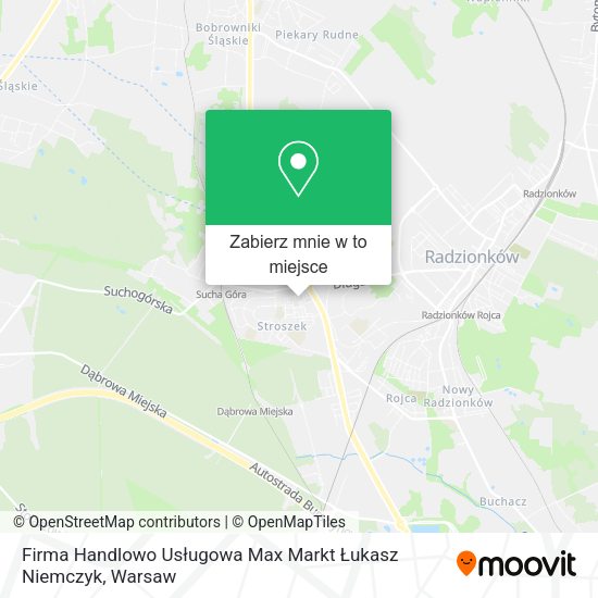 Mapa Firma Handlowo Usługowa Max Markt Łukasz Niemczyk