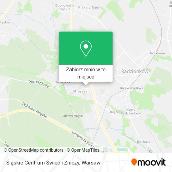 Mapa Śląskie Centrum Świec i Zniczy