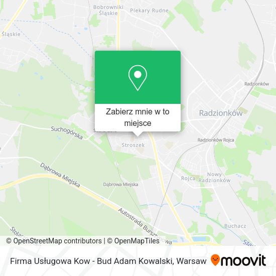 Mapa Firma Usługowa Kow - Bud Adam Kowalski