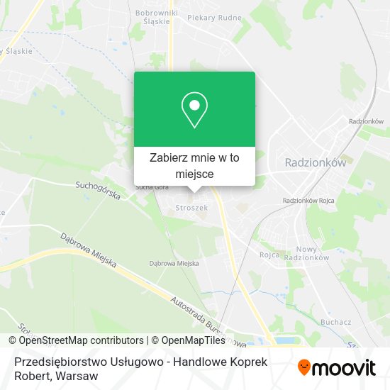 Mapa Przedsiębiorstwo Usługowo - Handlowe Koprek Robert