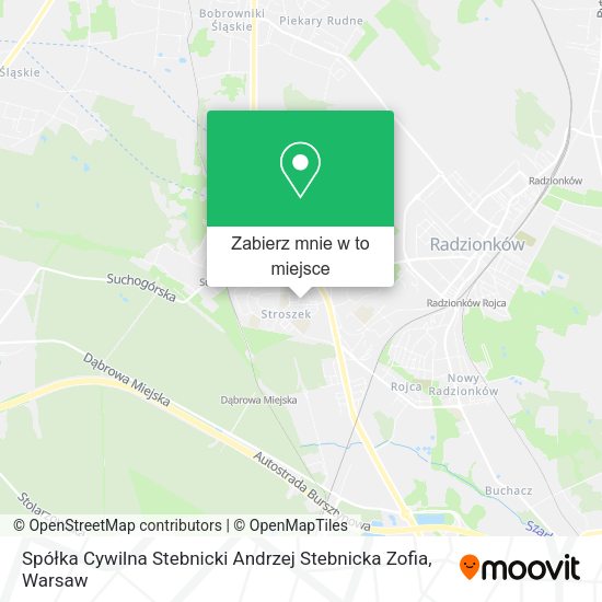 Mapa Spółka Cywilna Stebnicki Andrzej Stebnicka Zofia