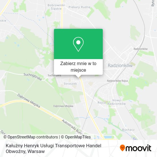 Mapa Kałużny Henryk Usługi Transportowe Handel Obwoźny