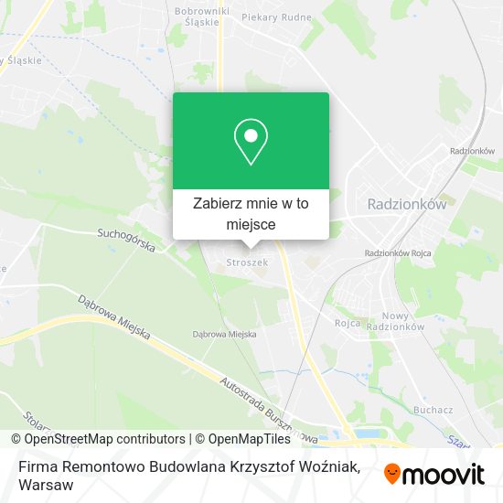 Mapa Firma Remontowo Budowlana Krzysztof Woźniak