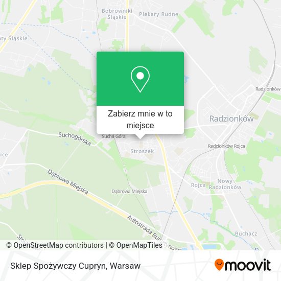 Mapa Sklep Spożywczy Cupryn