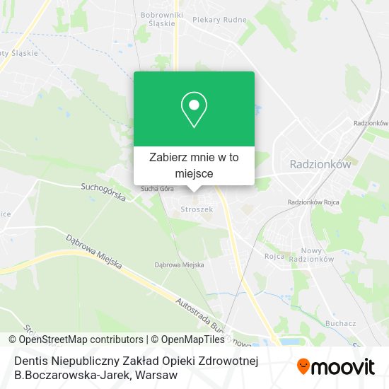 Mapa Dentis Niepubliczny Zakład Opieki Zdrowotnej B.Boczarowska-Jarek