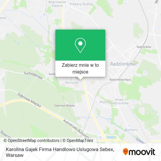 Mapa Karolina Gajek Firma Handlowo Uslugowa Sebex