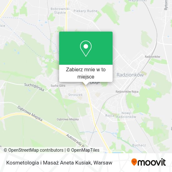 Mapa Kosmetologia i Masaż Aneta Kusiak