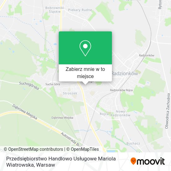 Mapa Przedsiębiorstwo Handlowo Usługowe Mariola Wiatrowska