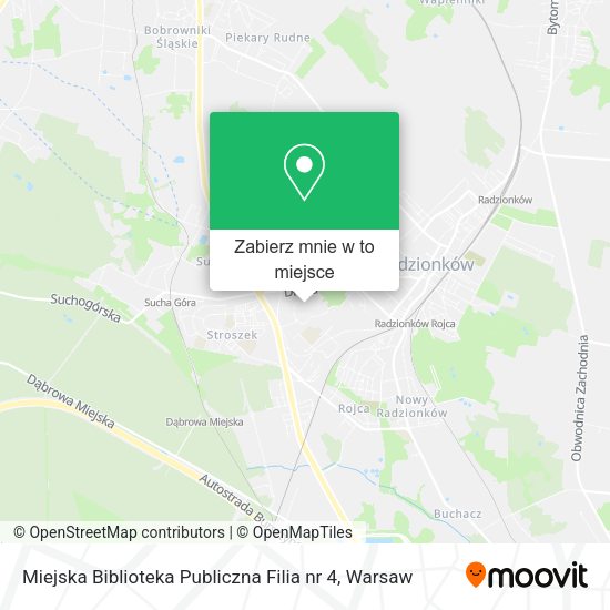 Mapa Miejska Biblioteka Publiczna Filia nr 4