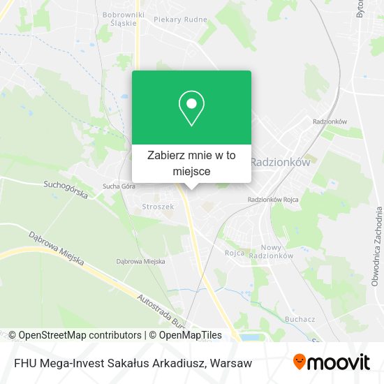 Mapa FHU Mega-Invest Sakałus Arkadiusz