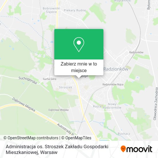 Mapa Administracja os. Stroszek Zakładu Gospodarki Mieszkaniowej