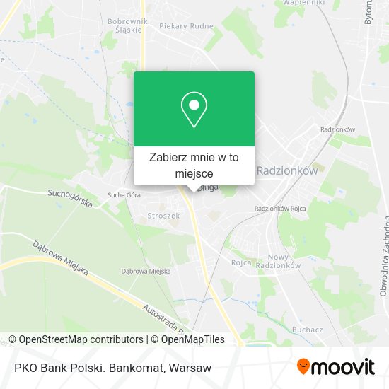 Mapa PKO Bank Polski. Bankomat