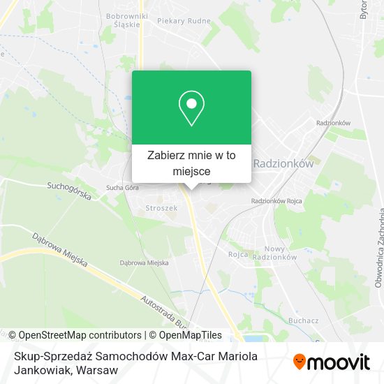 Mapa Skup-Sprzedaż Samochodów Max-Car Mariola Jankowiak