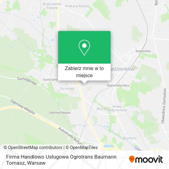 Mapa Firma Handlowo Usługowa Ogrotrans Baumann Tomasz