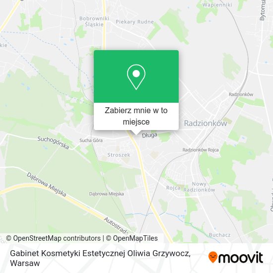 Mapa Gabinet Kosmetyki Estetycznej Oliwia Grzywocz