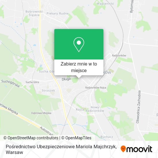 Mapa Pośrednictwo Ubezpieczeniowe Mariola Majchrzyk