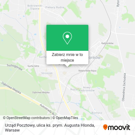 Mapa Urząd Pocztowy, ulica ks. prym. Augusta Hlonda