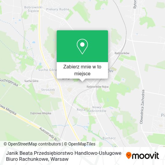 Mapa Janik Beata Przedsiębiorstwo Handlowo-Usługowe Biuro Rachunkowe