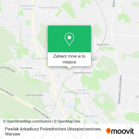 Mapa Pawlak Arkadiusz Pośrednictwo Ubezpieczeniowe