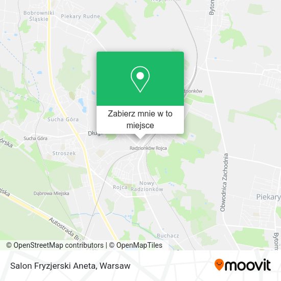 Mapa Salon Fryzjerski Aneta