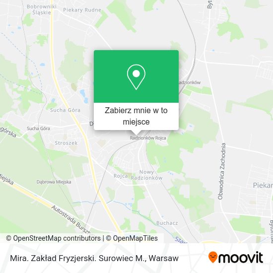 Mapa Mira. Zakład Fryzjerski. Surowiec M.