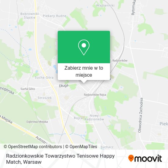 Mapa Radzionkowskie Towarzystwo Tenisowe Happy Match