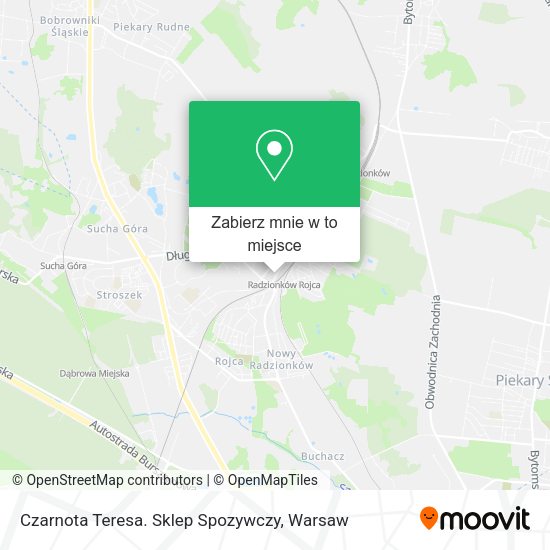 Mapa Czarnota Teresa. Sklep Spozywczy