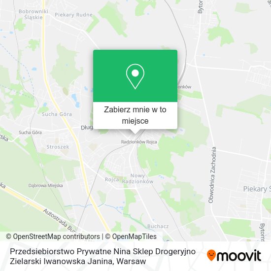 Mapa Przedsiebiorstwo Prywatne Nina Sklep Drogeryjno Zielarski Iwanowska Janina