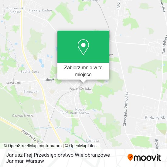 Mapa Janusz Frej Przedsiębiorstwo Wielobranżowe Janmar