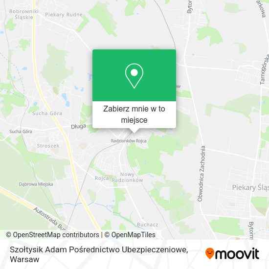 Mapa Szołtysik Adam Pośrednictwo Ubezpieczeniowe