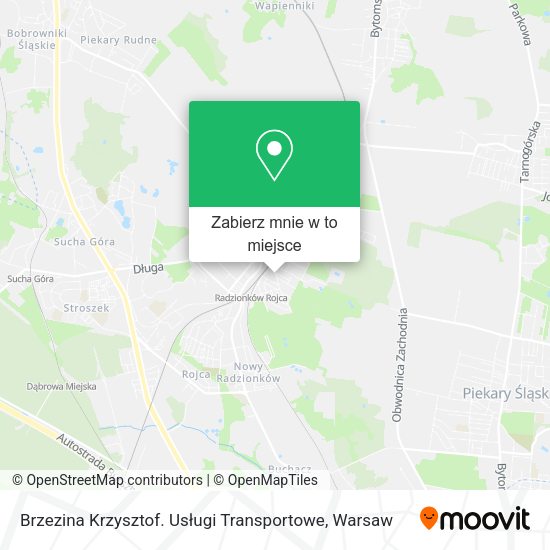 Mapa Brzezina Krzysztof. Usługi Transportowe