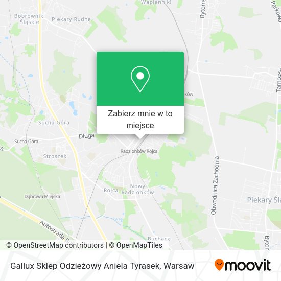 Mapa Gallux Sklep Odzieżowy Aniela Tyrasek