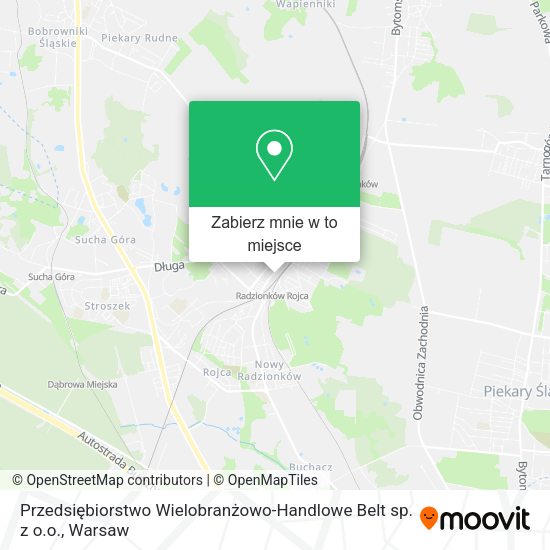 Mapa Przedsiębiorstwo Wielobranżowo-Handlowe Belt sp. z o.o.