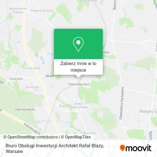 Mapa Biuro Obsługi Inwestycji Architekt Rafał Blazy