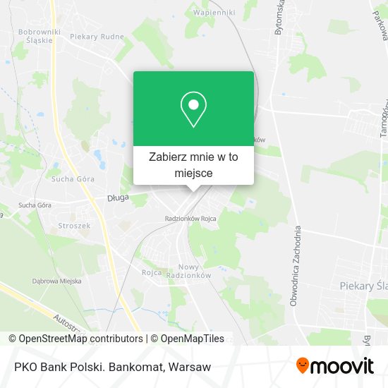 Mapa PKO Bank Polski. Bankomat