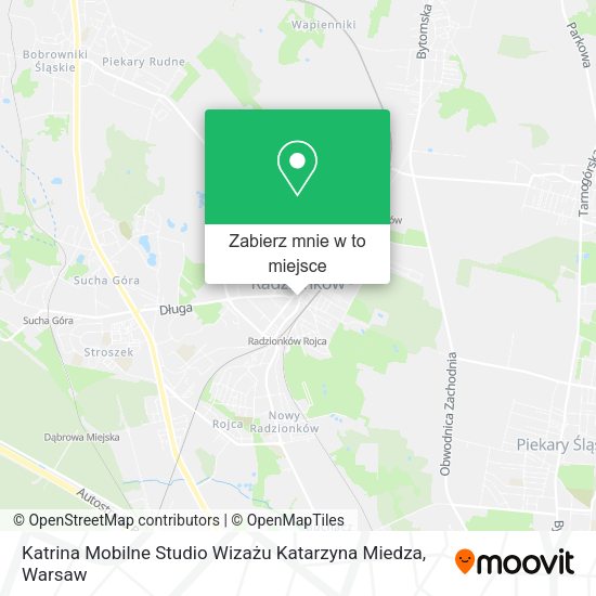 Mapa Katrina Mobilne Studio Wizażu Katarzyna Miedza