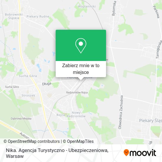 Mapa Nika. Agencja Turystyczno - Ubezpieczeniowa