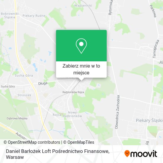 Mapa Daniel Barłożek Loft Pośrednictwo Finansowe