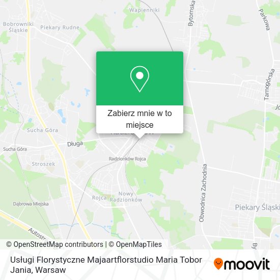 Mapa Usługi Florystyczne Majaartflorstudio Maria Tobor Jania