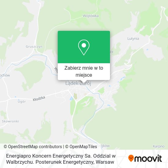 Mapa Energiapro Koncern Energetyczny Sa. Oddzial w Walbrzychu. Posterunek Energetyczny