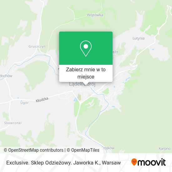 Mapa Exclusive. Sklep Odzieżowy. Jaworka K.