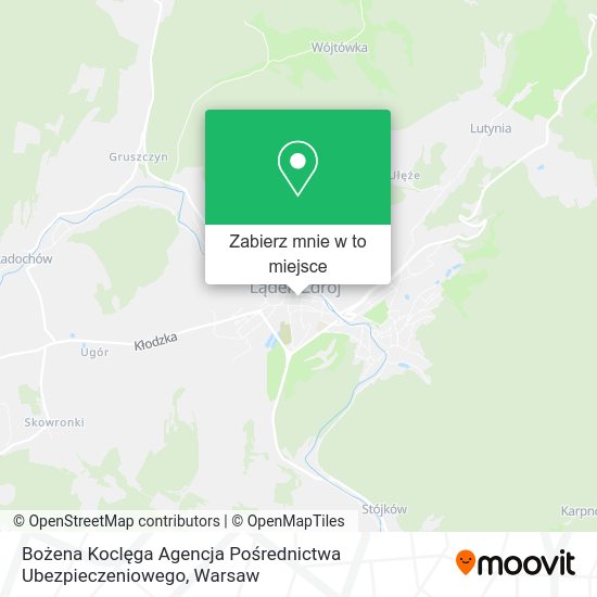 Mapa Bożena Koclęga Agencja Pośrednictwa Ubezpieczeniowego