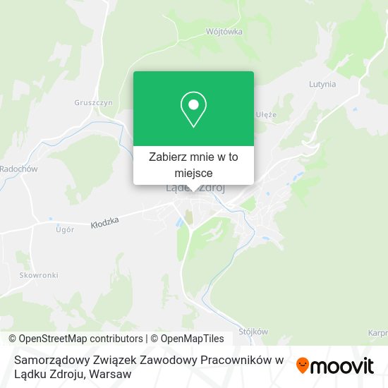 Mapa Samorządowy Związek Zawodowy Pracowników w Lądku Zdroju