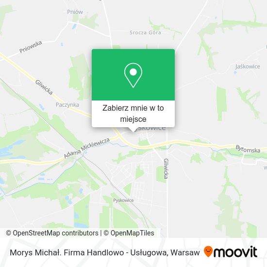 Mapa Morys Michał. Firma Handlowo - Usługowa