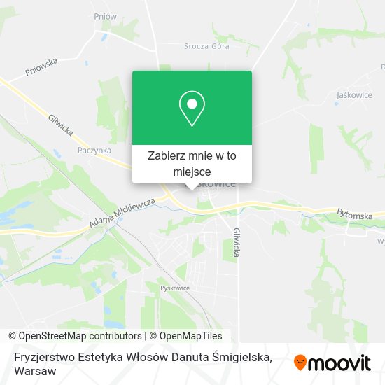 Mapa Fryzjerstwo Estetyka Włosów Danuta Śmigielska