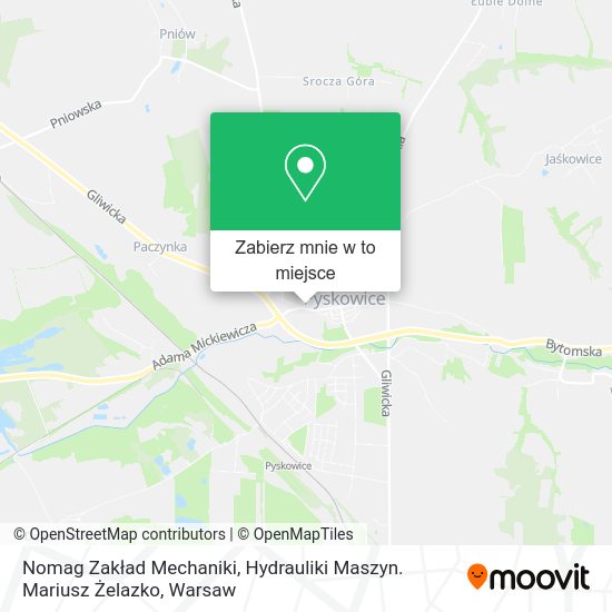 Mapa Nomag Zakład Mechaniki, Hydrauliki Maszyn. Mariusz Żelazko