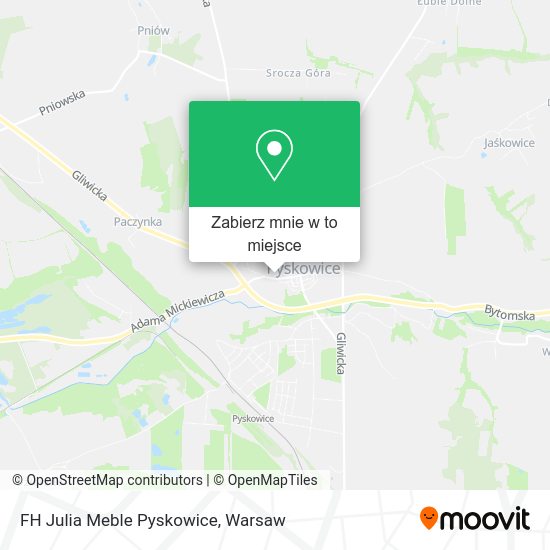 Mapa FH Julia Meble Pyskowice