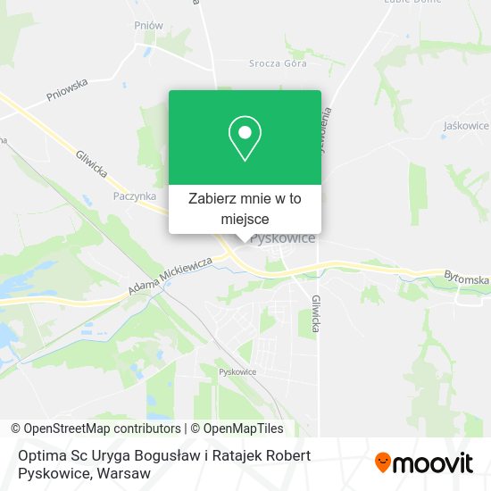 Mapa Optima Sc Uryga Bogusław i Ratajek Robert Pyskowice